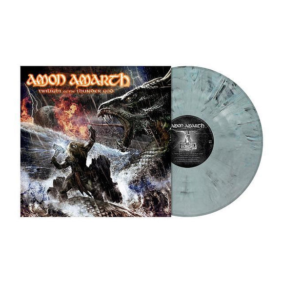 Amon Amarth - Twilight of the Thunder God (grey blue marbled vin - uusi LP