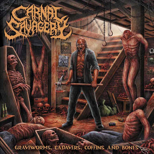 Carnal Savagery - Graveworms, Cadavers, Coffins and Bones (Black LP) - uusi LP