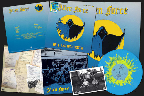 Alien Force - Hell And High Water (Yellow/Blue Splatter Vinyl) - uusi LP