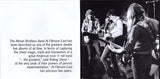 The Allman Brothers Band - The Allman Brothers Band At Fillmore East CD levy