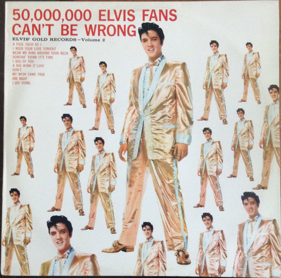 Elvis Presley - 50,000,000 Elvis Fans Can't Be Wrong (Elvis' Gold Records, Vol. 2) LP levy (käytetty)