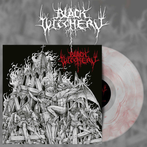 Black Witchery - Inferno Of Sacred Destruction (Clear/ Red Galaxy - uusi LP